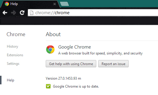 Chrome 27 Update