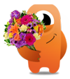 monster with flowers