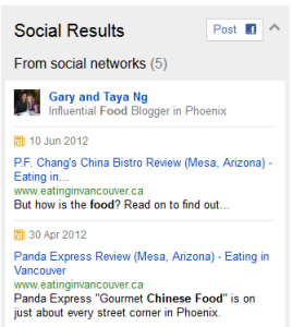 Bing Social Results