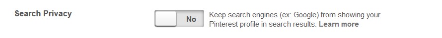 pinterest search privacy