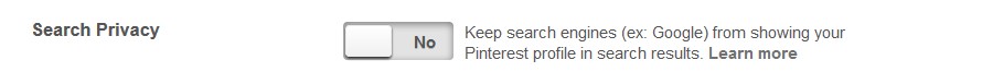 pinterest search privacy