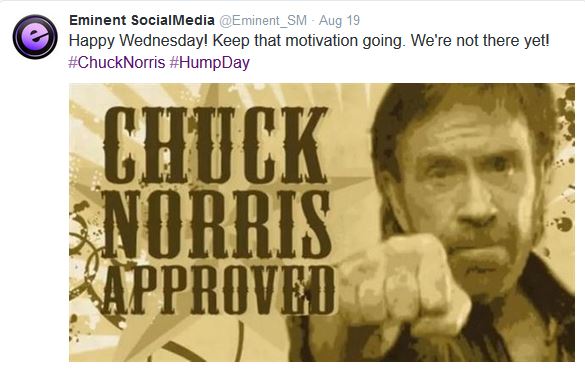 Chuck Norris Approved - ESM Tweet