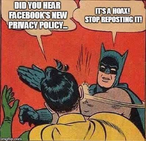 Facebook Policy Hoax - Batman Slap Robin