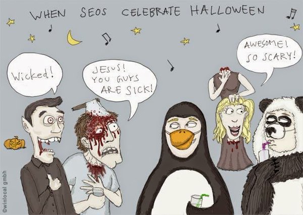 SEOs Celebrate Halloween - Panda And Penguin - ESEO