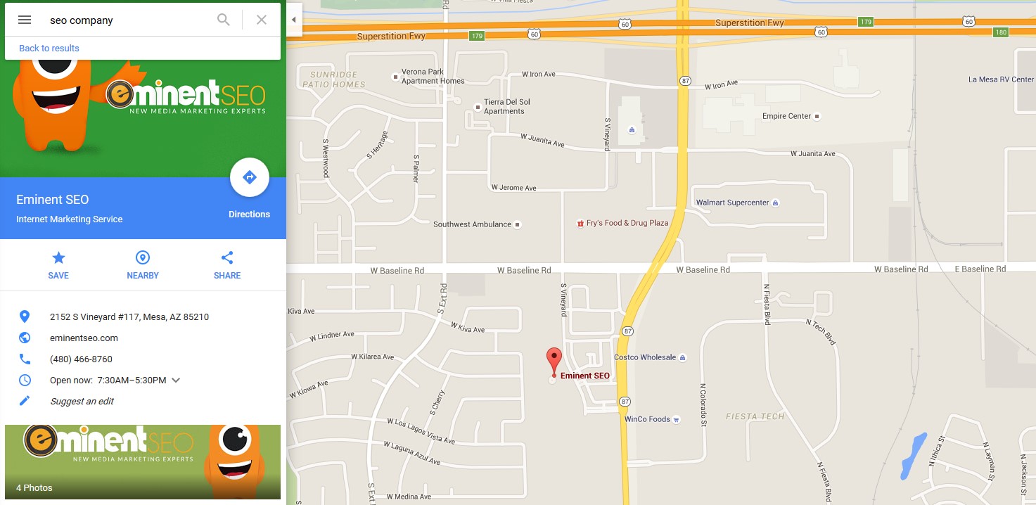 Eminent SEO Google Map