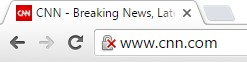 CNN No SSL Certificate Icon