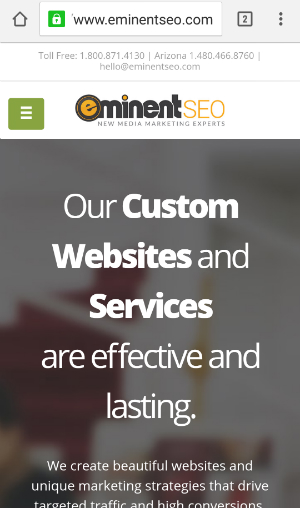 Eminent SEO Mobile Screenshot