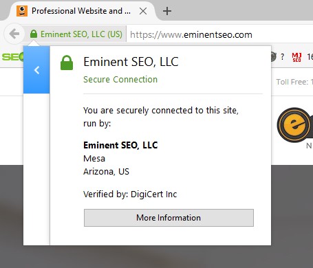 Eminent SEO SSL Certificate Details
