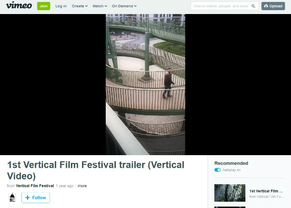 Vimeo Vertical Video Screenshot