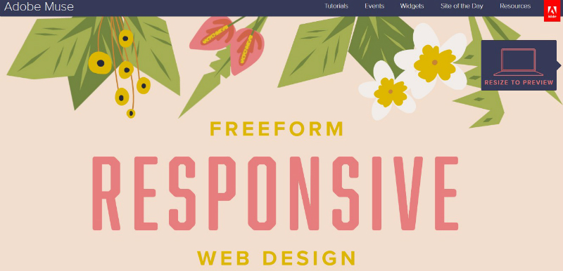 Adobe Muse Homepage Responsive Design