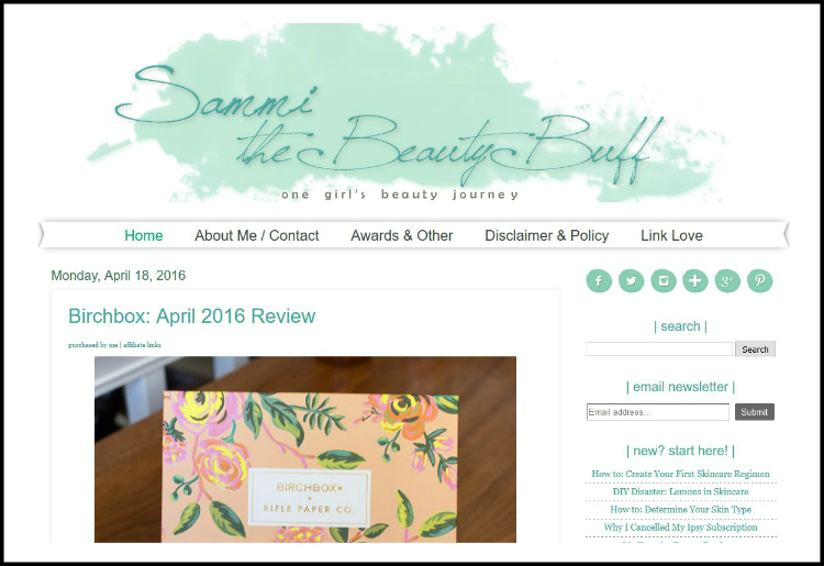 Sammi The Beauty Buff Homepage - ESEO