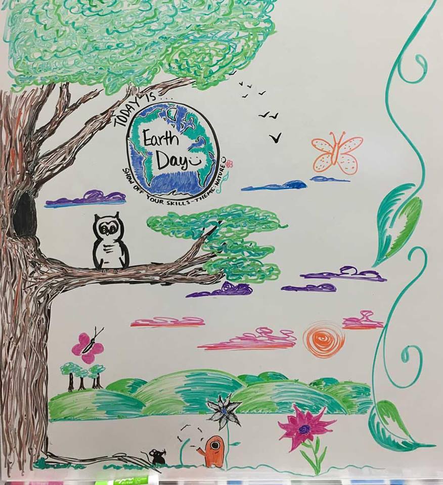Happy Earth Day Whiteboard Drawing - Eminent SEO