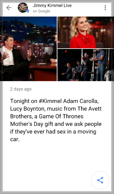 Jimmy Kimmel Post Straight To Google Search - ESEO