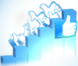 Social Media Thumbs Up Bar Chart - Eminent SEO