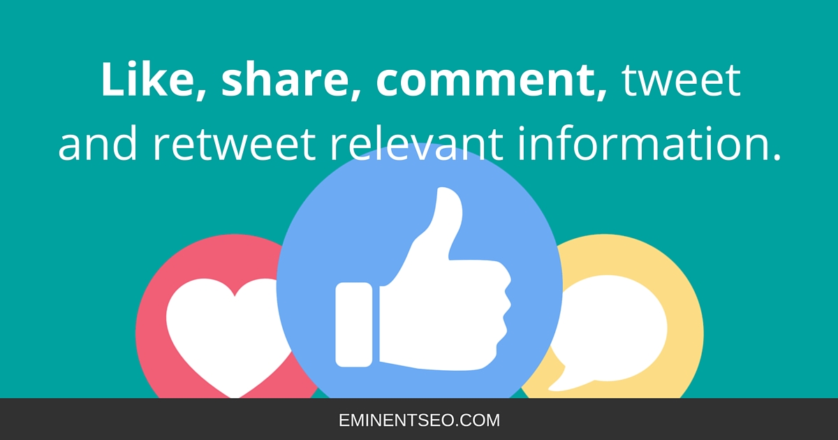 Like Share Comment Tweet Social Media - Eminent SEO
