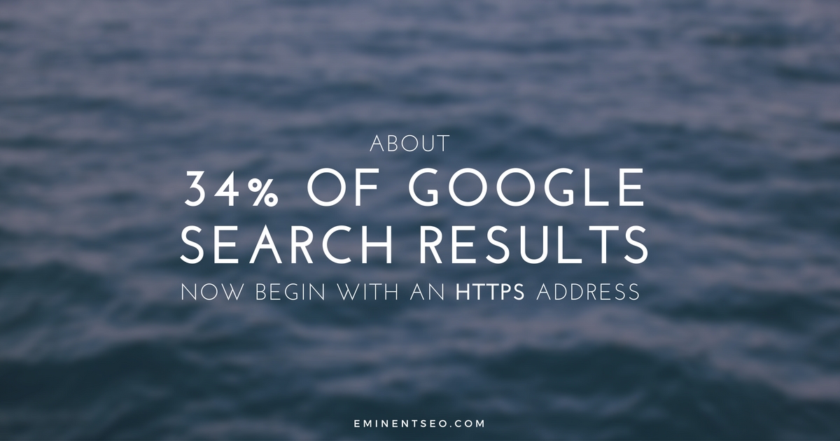 34 Percent Google Search Results HTTPS - Eminent SEO