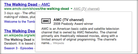 The Walking Dead Knowledge Graph Snippet Overlays - ESEO