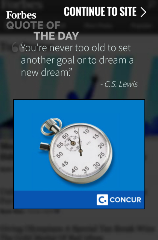 Forbes Intrusive Mobile Interstitials Screenshot - ESEO
