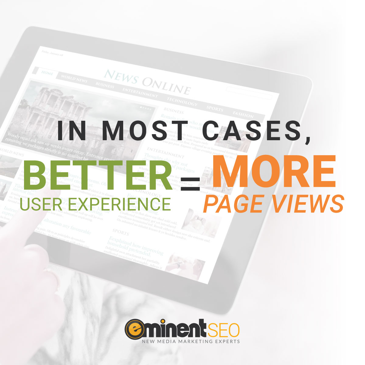 Better User Experience Equals More Page Views - Eminent SEO