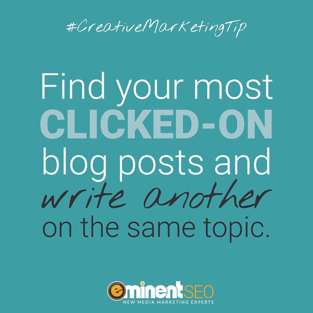 Find Most Clicked-On Blog Posts Write Another - Eminent SEO