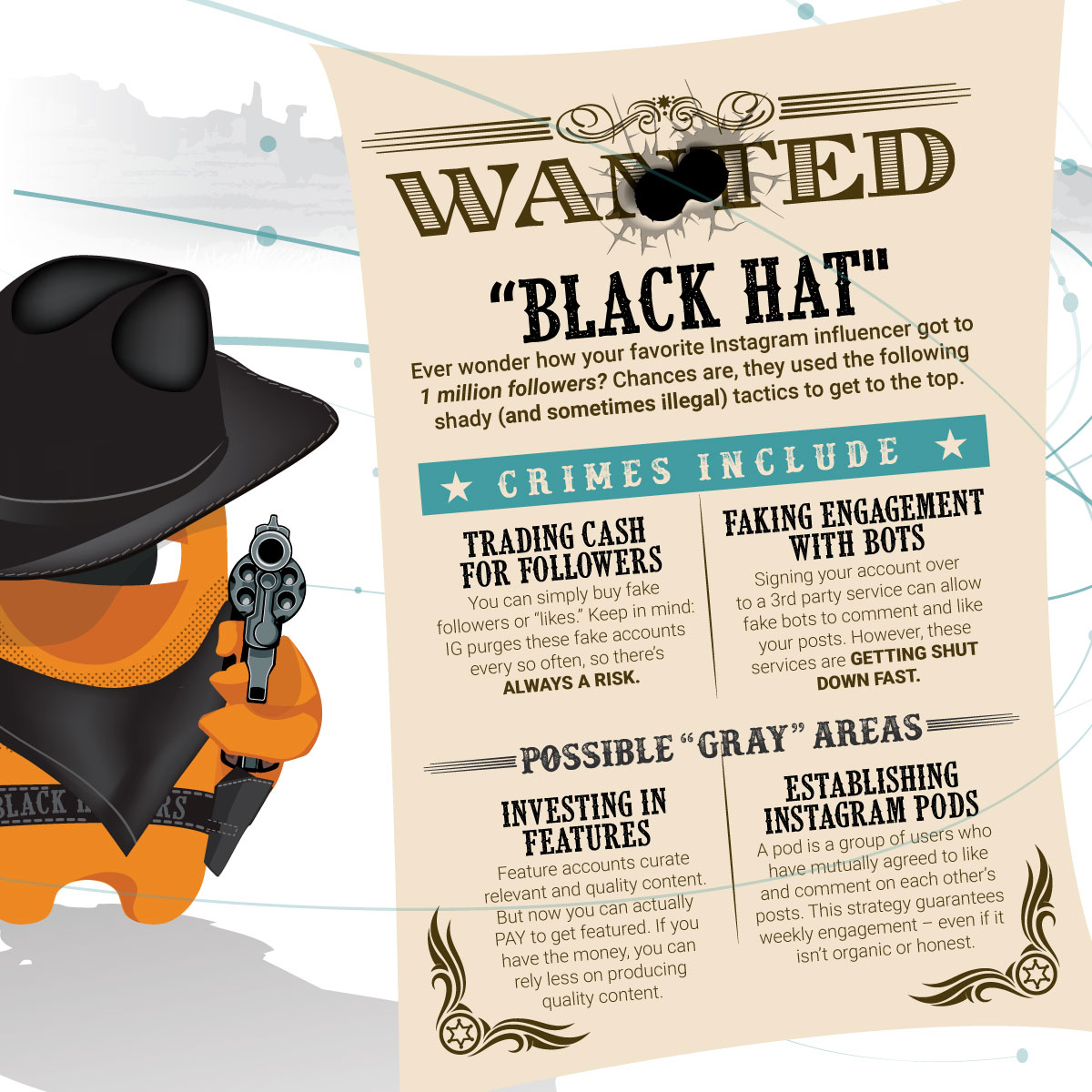 Instagram Black Hat Tactics Infographic - Eminent SEO
