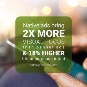 Native Ads Visual Focus Stat - Eminent SEO