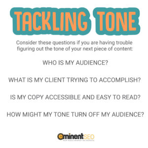 Tackling Tone For Content Who Is Audience - Eminent SEO