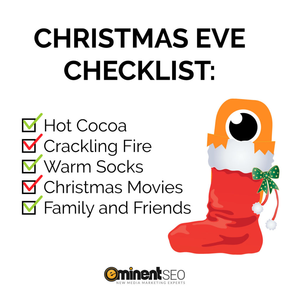 Christmas Eve Checklist Max Stocking - Eminent SEO