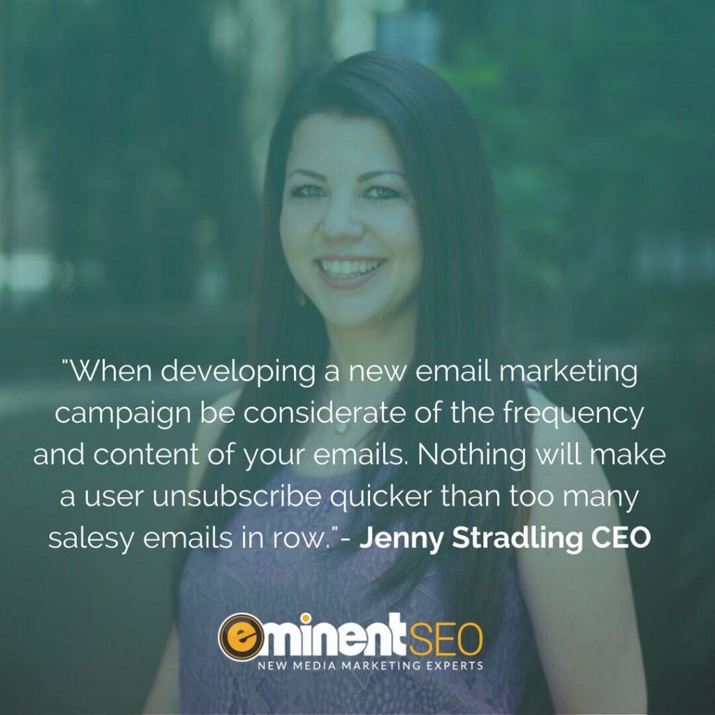 Jenny Stradling Email Marketing Quote - Eminent SEO