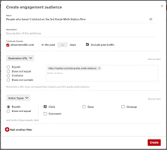 create an audience by choosing from four options