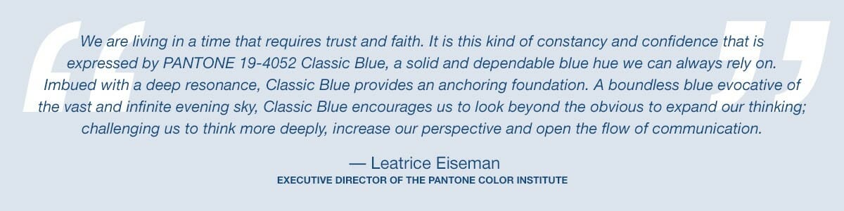 PANTONE 19-4052 Classic Blue