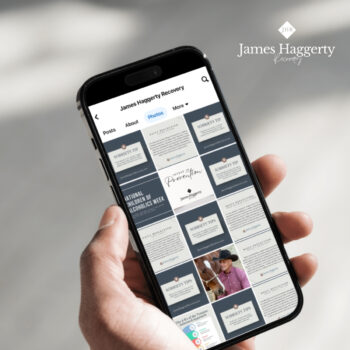 Social Media Design & Management for James Haggerty Recovery