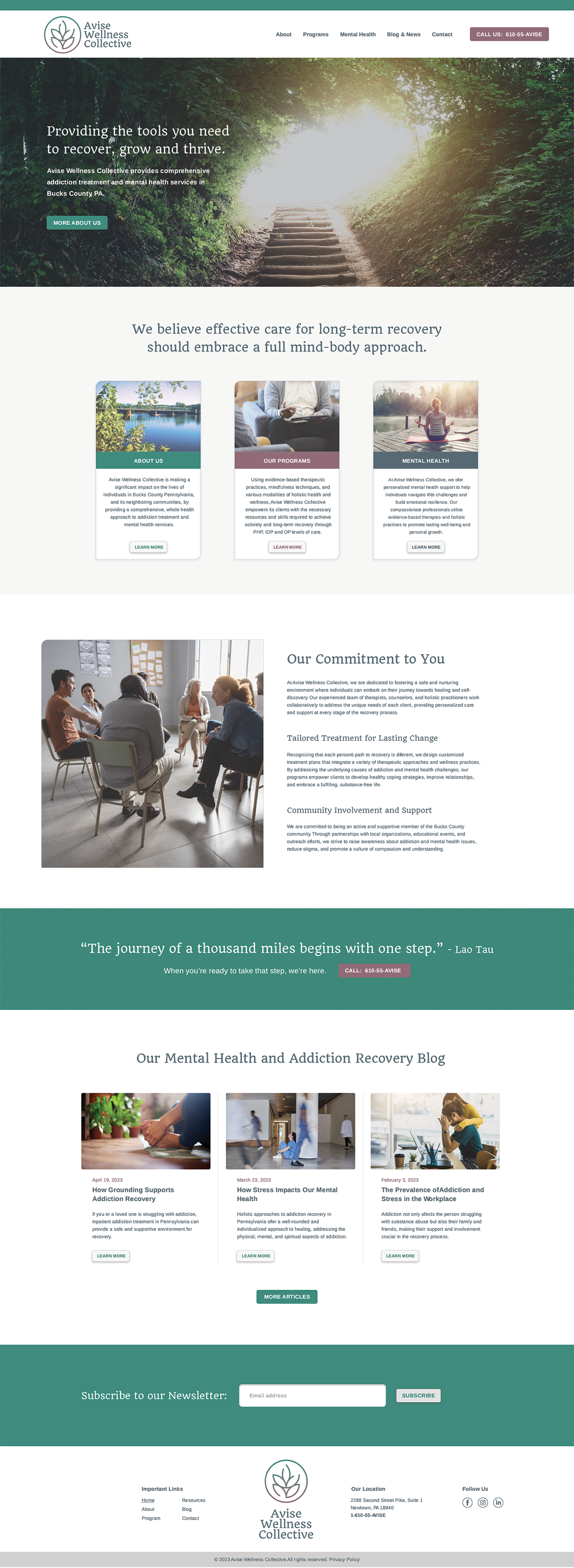 Avise Wellness Collective – Web Design & Development