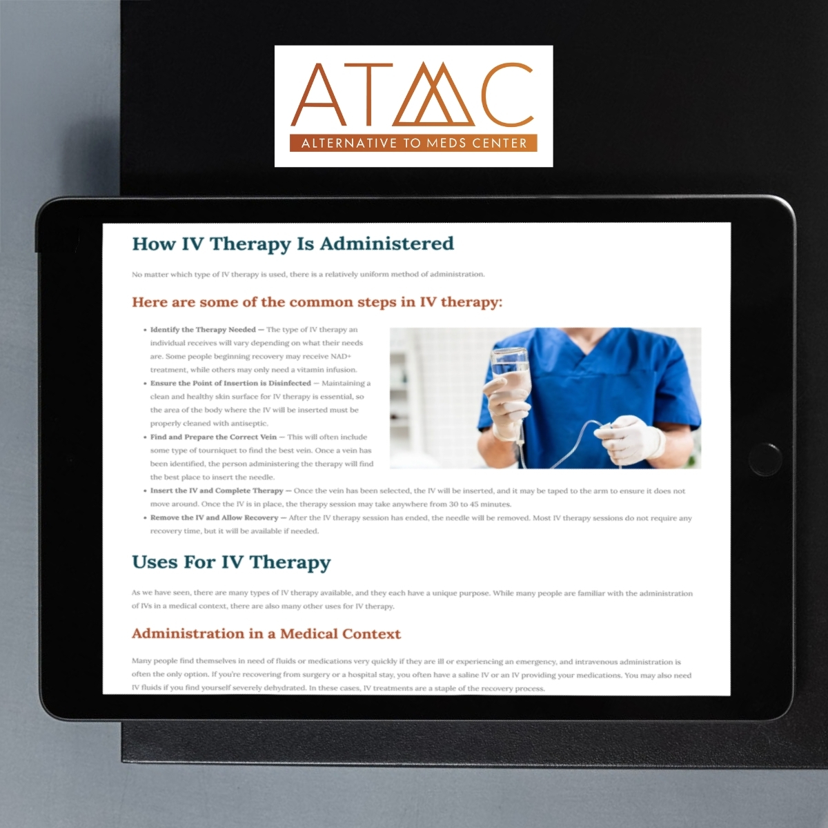 Alternative to Meds Center Content Development